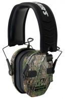 Walker's Razor Slim Electronic Muff with Quad Microphones Polymer 23 dB Over the Head Realtree Xtra Ear Cups with Bl