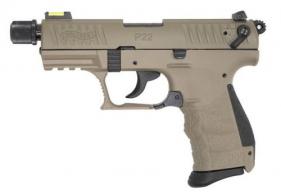 Walther Arms P22 QD TAC Flat Dark Earth .22 LR 3.42 10+1 Threaded Barrel - 5120553 Walther Arms P22 QD TAC Flat Dark Earth .22 LR 3.42 10+1 Threaded Barrel - 5120553