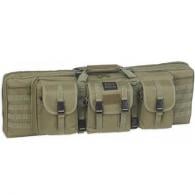 Boyt Harness GCSGUS52 Canvas Shotgun Case 52 Green Waxed Canvas with Tanned Leather Accents, Quilted Flannel Lining