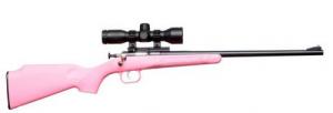 Crickett Package with Scope/Mount Pink/Blued Youth 22 Long Rifle Bolt Action Rifle
