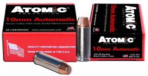 Atomic Pistol 10mm Auto 180 gr Bonded Match Hollow Point 20 Bx/ 10 Cs - 00457 Atomic Pistol 10mm Auto 180 gr Bonded Match Hollow Point 20 Bx/ 10 Cs - 00457