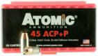 Main product image for Atomic Pistol 45 ACP +P 185 gr Bonded Match Hollow Point 50 Bx/ 10 Cs