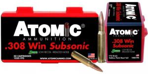 Atomic Rifle Subsonic 308 Win 175 gr SubSonic 50 Bx/ 10 Cs - 00430 Atomic Rifle Subsonic 308 Win 175 gr SubSonic 50 Bx/ 10 Cs - 00430