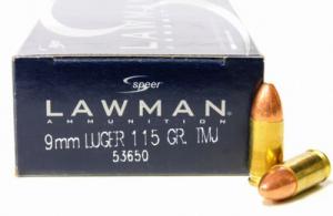 SPEER LAWMAN 9MM 115 TMJ 50/20 - 53650