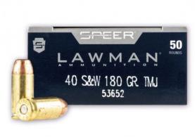 Main product image for Speer  Lawman 40 Smith & Wesson 180 GR Total Metal Jacket 50rd box