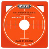 Champion Targets 44904 Center Mass 4" Rifle Gray AR500 Steel Square 0.38" Thick Hanging - 526 Champion Targets 44904 Center Mass 4" Rifle Gray AR500 Steel Square 0.38" Thick Hanging - 526