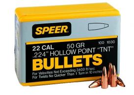 Speer 22 Cal 50 Grain Spitzer 100/Box - 1029