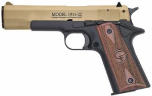 Chiappa Firearms 401120 1911-22 .22 LR 5 10+1 Tan Frame/Steel Slide Black Hogue Rubber Grip Chiappa Firearms 401120 1911-22 .22 LR 5 10+1 Tan Frame/Steel Slide Black Hogue Rubber Grip