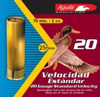 Aguila 1CHB2017 Field Standard Velocity 20 Gauge 2.75" 7/8 oz 7.5 Shot 25 Bx/ 1 - 1CHB2017 Aguila 1CHB2017 Field Standard Velocity 20 Gauge 2.75" 7/8 oz 7.5 Shot 25 Bx/ 1 - 1CHB2017