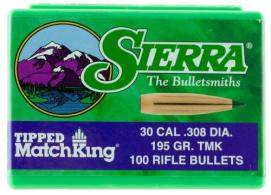 Sierra Tipped MatchKing 30Cal 155gr Tipped MatchKing 100/Box - 7795