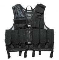 Tac Force Black Adjustable Tactical Vest - S86015B