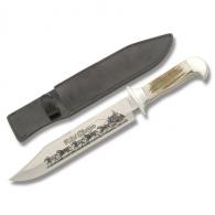 Schrade "Ridin' Shotgun" Bowie with Genuine Stag Handle