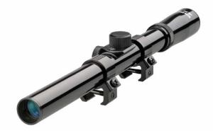 Tasco Rimfire Scope w/Rings/Crosshair Reticle & Gloss Finish - RF4X15