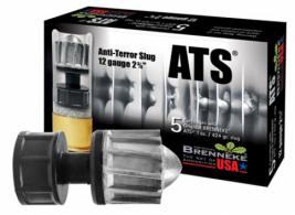 Brenneke ATS Slug 12 Gauge Ammo 1-3/8 oz 5 Round Box