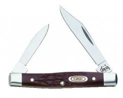 Case Small Brown Pocket Folding Knife w/Clip/Pen Blade