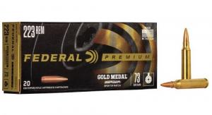 Federal Premium Gold Medal Berger BT Target 223 Remington Ammo 20 Round Box - GM223BH73 Federal Premium Gold Medal Berger BT Target 223 Remington Ammo 20 Round Box - GM223BH73