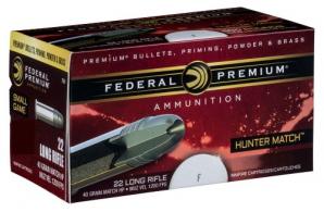 Federal 720 Hunter Match .22 LR (LR) 40 GR Hunter Match 50 Bx/0 Cs - 10 Federal 720 Hunter Match .22 LR (LR) 40 GR Hunter Match 50 Bx/0 Cs - 10