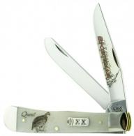 Case 50435 Trapper Folder Steel Clip Point/Spey Bone Quail - 201