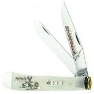 Case 50437 Trapper Folder Steel Clip Point/Spey Bone White Tail Deer - 201