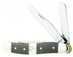 Case 17302 Stockman Folder Steel Clip Point/Sheepsfoot/Spey Ebony Wood - 201