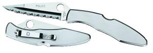 Spyderco Police Stainless Handle Serrated Edge - C07S Spyderco Police Stainless Handle Serrated Edge - C07S