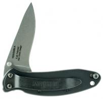 Kershaw 1620SWBLK Scallion 2.40" Folding Drop Point Plain Stonewashed 420HC SS Blade Black Glass-Filled Nylon Handle Includes Po - 280