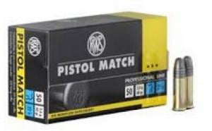 Walther Arms 2132443 Pistol Match 22 LR 40 gr Lead Round Nose (LRN) 50 Bx/ 1 Cs