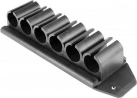 Aim Sports Side Shell Carrier Shotgun 12 Gauge 6 Rounds Black Polymer w/Aluminum Mounting Plate - MM6RK