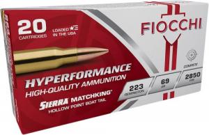 Fiocchi MatchKing HPBT Boat Tail Hollow Point 223 Remington Ammo 20 Round Box - 223MKC Fiocchi MatchKing HPBT Boat Tail Hollow Point 223 Remington Ammo 20 Round Box - 223MKC