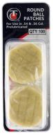 T/C Accessories 31007044 Round Ball Pre-lubed Patches 54-56 Cal Cotton 100 Per Pack - 824