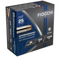 Fiocchi Hyperformance 38Special+P 125gr Hornady XTP Hollow Point 25 Per Box - 38XTPP25 Fiocchi Hyperformance 38Special+P 125gr Hornady XTP Hollow Point 25 Per Box - 38XTPP25