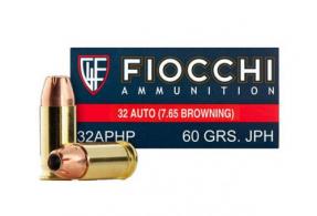 Fiocchi .32 ACP 60 Grain Semi Jacketed Hollow Point - 32APHP Fiocchi .32 ACP 60 Grain Semi Jacketed Hollow Point - 32APHP