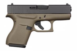 Glock G43 Double Action 9mm 3.39 6+1 OD Green Grip Black - PI4357201 Glock G43 Double Action 9mm 3.39 6+1 OD Green Grip Black - PI4357201