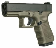 Glock G19 Double 9mm Luger 4.01 10+1 OD Green Grip Black - PG1957201