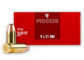 Main product image for Fiocchi 9X21 Shooting Dynamics 9x21mm IMI 123 gr Full Metal Jacket Truncated-Cone 50 Bx/ 20 Cs