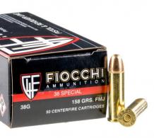 Fiocchi 38Spl 158 Grain Full Metal Jacket 50rd box - 38FIO