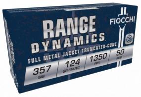 Fiocchi Range Dynamics 357Sig 124gr Full Metal Jacket 50 Per Box/20 Case - 357SIGAP Fiocchi Range Dynamics 357Sig 124gr Full Metal Jacket 50 Per Box/20 Case - 357SIGAP