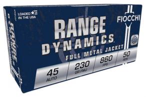 Fiocchi 45A500 Range Dynamics 45ACP 230gr Full Metal Jacket 50 Per Box/10 Case - 514 Fiocchi 45A500 Range Dynamics 45ACP 230gr Full Metal Jacket 50 Per Box/10 Case - 514