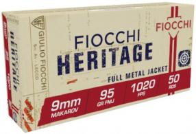 Fiocchi 9X18MM Makarov 95 Grain FMJ 50rd box - 9MAK Fiocchi 9X18MM Makarov 95 Grain FMJ 50rd box - 9MAK