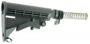 Aim Sports AR Rifle Stock 6 Position Collapsible M4 Black Synthetic for AR15/M4 Mil-Spec