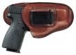Bulldog Belt Slide Small Automatic Handgun Holster Right Hand Leather Tan