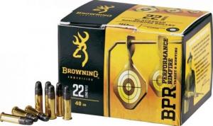 Browning BPR Performance Lead Round Nose 22 Long Rifle Ammo 400 Round Box - B194122400