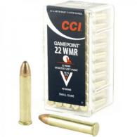 CCI Gamepoint Jacketed Soft Point 22 Magnum / 22 WMR Ammo 50 Round Box - 0022 CCI Gamepoint Jacketed Soft Point 22 Magnum / 22 WMR Ammo 50 Round Box - 0022