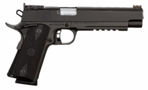 Rock Island Armory PRO Ultra Match Single .45 ACP 6 8+1 Black Rubber Grip Black - 51529