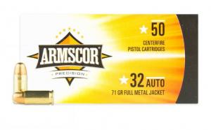 ARMSCOR .32 ACP 71GR FMJ 50/1000 - FAC32ACP-1N ARMSCOR .32 ACP 71GR FMJ 50/1000 - FAC32ACP-1N
