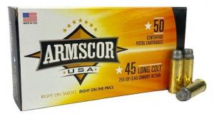Armscor Handgun Ammunition 45 Long Colt 255gr Lead 50rd box - FAC45LC-1N Armscor Handgun Ammunition 45 Long Colt 255gr Lead 50rd box - FAC45LC-1N