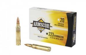 Armscor USA Full Metal Jacket 223 Remington Ammo 62 gr 20 Round Box - FAC223-8N