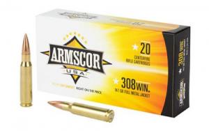 Armscor Full Metal Jacket 308 Winchester Ammo 20 Round Box - FAC308-1N Armscor Full Metal Jacket 308 Winchester Ammo 20 Round Box - FAC308-1N
