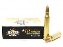 Armscor USA V-Max Full Metal Jacket 223 Remington Ammo 20 Round Box - AC223-5N Armscor USA V-Max Full Metal Jacket 223 Remington Ammo 20 Round Box - AC223-5N