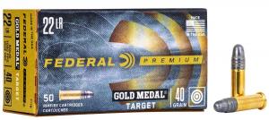 Federal .22 LR 40 Grain 50/box Gold Medal HV Solid - 719 Federal .22 LR 40 Grain 50/box Gold Medal HV Solid - 719